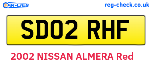 SD02RHF are the vehicle registration plates.