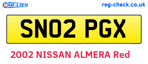 SN02PGX are the vehicle registration plates.