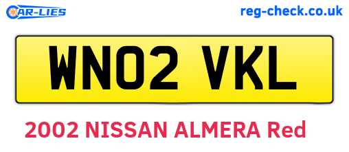 WN02VKL are the vehicle registration plates.