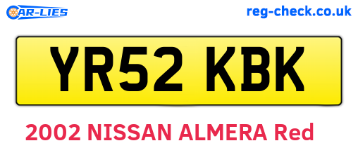 YR52KBK are the vehicle registration plates.