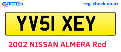 YV51XEY are the vehicle registration plates.