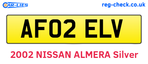 AF02ELV are the vehicle registration plates.