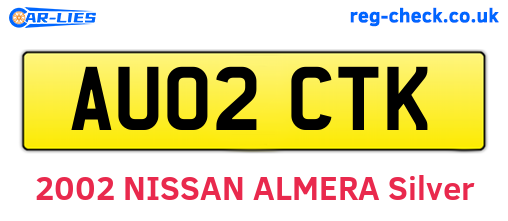 AU02CTK are the vehicle registration plates.