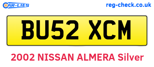 BU52XCM are the vehicle registration plates.