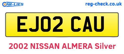 EJ02CAU are the vehicle registration plates.