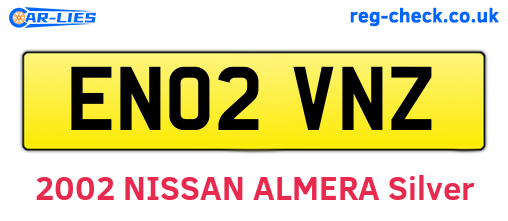 EN02VNZ are the vehicle registration plates.