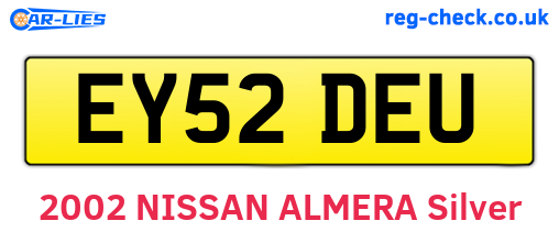 EY52DEU are the vehicle registration plates.