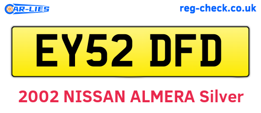EY52DFD are the vehicle registration plates.