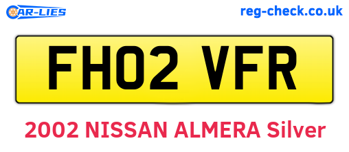 FH02VFR are the vehicle registration plates.