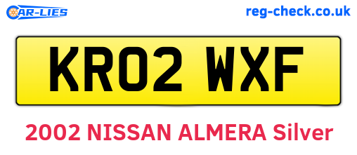 KR02WXF are the vehicle registration plates.