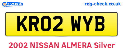 KR02WYB are the vehicle registration plates.