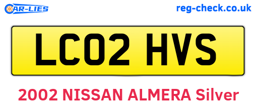 LC02HVS are the vehicle registration plates.