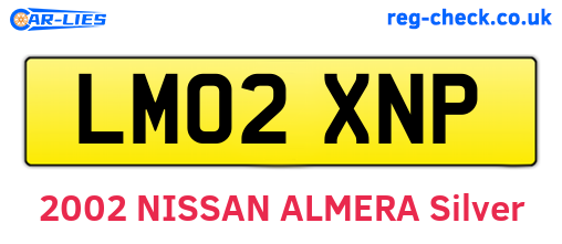 LM02XNP are the vehicle registration plates.