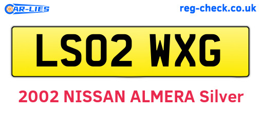LS02WXG are the vehicle registration plates.