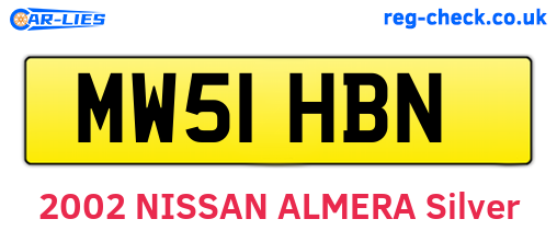 MW51HBN are the vehicle registration plates.