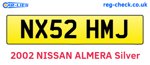 NX52HMJ are the vehicle registration plates.