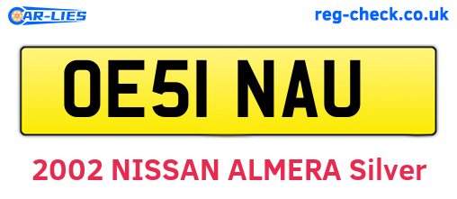 OE51NAU are the vehicle registration plates.