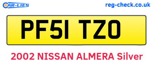 PF51TZO are the vehicle registration plates.