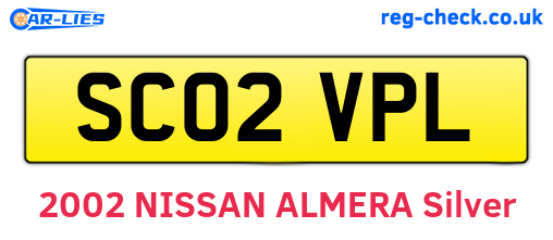 SC02VPL are the vehicle registration plates.