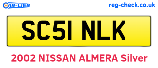 SC51NLK are the vehicle registration plates.