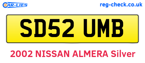 SD52UMB are the vehicle registration plates.