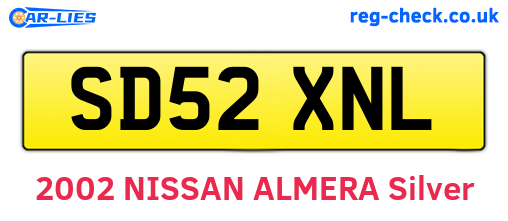 SD52XNL are the vehicle registration plates.