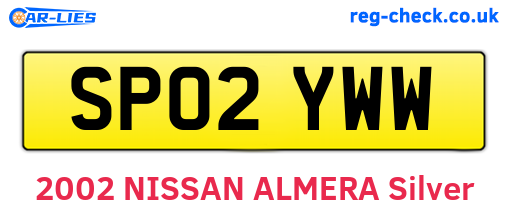 SP02YWW are the vehicle registration plates.