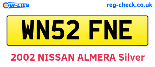 WN52FNE are the vehicle registration plates.
