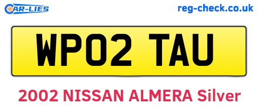 WP02TAU are the vehicle registration plates.