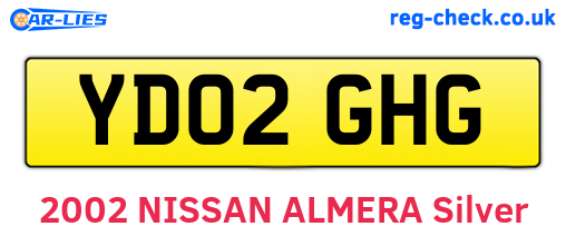 YD02GHG are the vehicle registration plates.