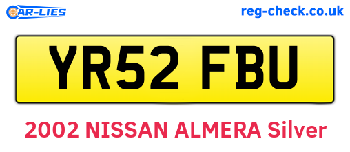YR52FBU are the vehicle registration plates.
