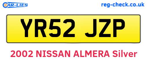 YR52JZP are the vehicle registration plates.