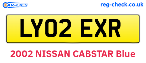 LY02EXR are the vehicle registration plates.