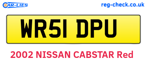 WR51DPU are the vehicle registration plates.