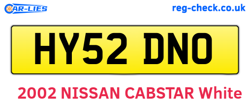 HY52DNO are the vehicle registration plates.