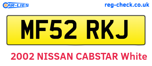 MF52RKJ are the vehicle registration plates.