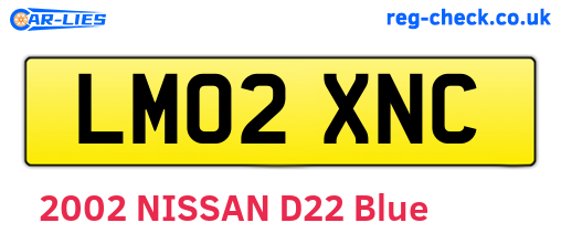 LM02XNC are the vehicle registration plates.