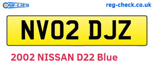 NV02DJZ are the vehicle registration plates.