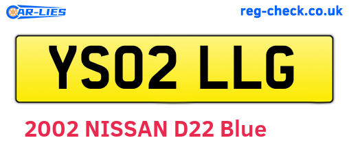YS02LLG are the vehicle registration plates.