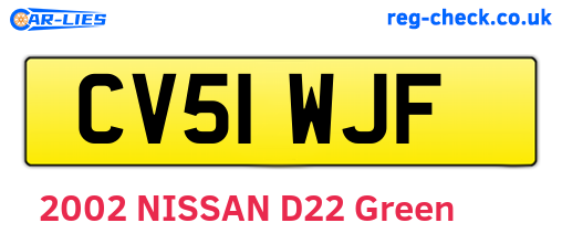 CV51WJF are the vehicle registration plates.