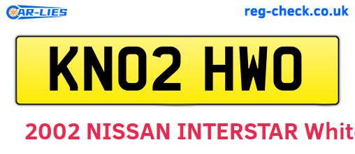 KN02HWO are the vehicle registration plates.