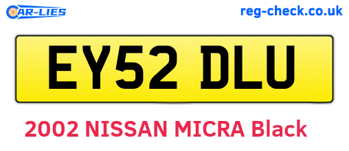 EY52DLU are the vehicle registration plates.