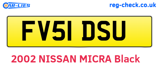 FV51DSU are the vehicle registration plates.