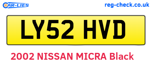 LY52HVD are the vehicle registration plates.