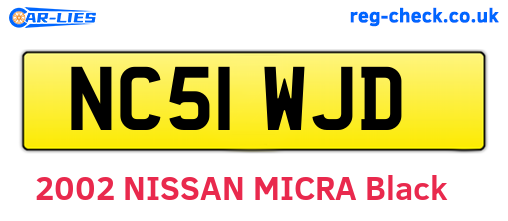 NC51WJD are the vehicle registration plates.