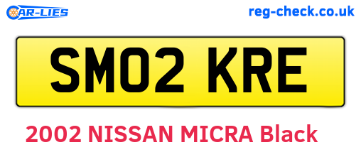 SM02KRE are the vehicle registration plates.
