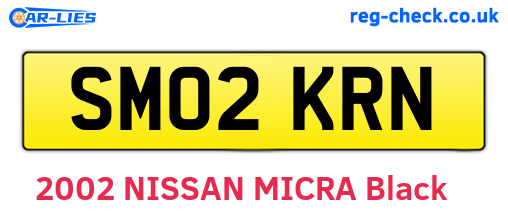 SM02KRN are the vehicle registration plates.