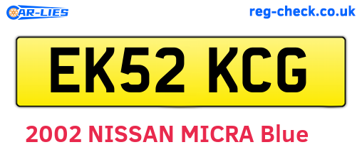 EK52KCG are the vehicle registration plates.