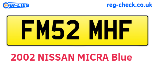 FM52MHF are the vehicle registration plates.