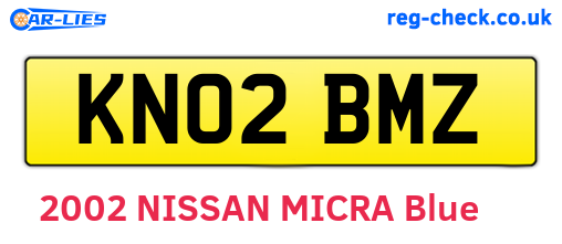 KN02BMZ are the vehicle registration plates.